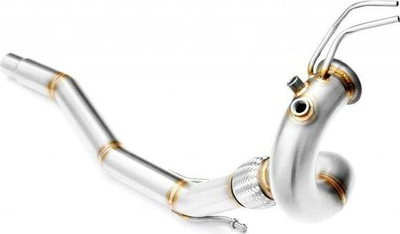 Downpipe RM Motors për Audi A3 VW Golf V Seat Altea Leon, 2.0 TDI 140HP, 63.5mm, çelik inox