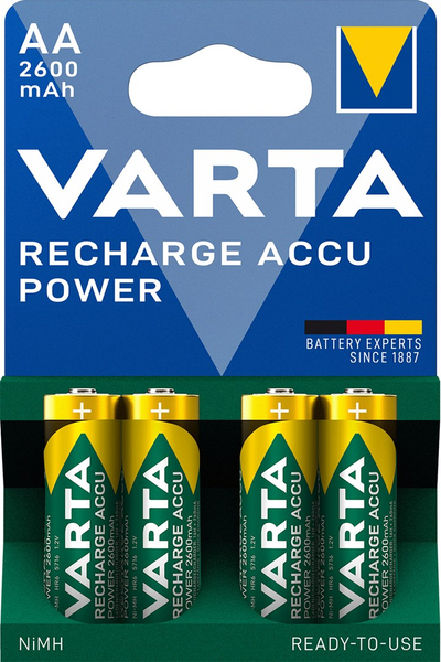 Bateri rikarikuese Varta Rechargeable ACCU AA, NiMH, 2600mAh, 1.2V