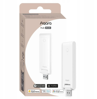 Hub smart Easygates Aqara M100, Wi-Fi 6, Zigbee Thread Bluetooth, i bardhë