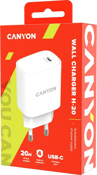 Karikues muri Canyon CNE-CHA20W02, 20W, USB‑C, i bardhë
