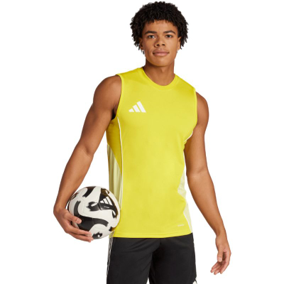 Маица без ракави Adidas Tiro 25 Competition, машка, полиестер, бела