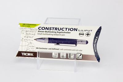 Stilolaps i vogël shumëpunes Troika CONSTRUCTION LILIPUT PIP25, me vizore cm dhe inch, kaçavidë pllakë dhe kryq, blu