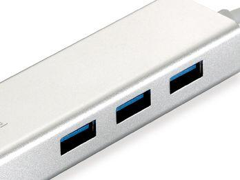 HUB Level one me 4 porte USB 3.0, i argjendtë 