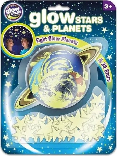 Ngjitësa fosforeshente Brainstorm Limited Glowstars and Planets, planete dhe yje, që shkëlqejnë në errësirë
