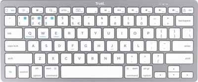 Tastierë Trust Basics, wireless, US, e bardhë