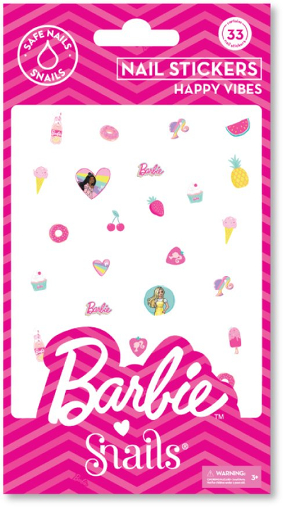 Stickerë për thonj Barbie Happy Vibes Snails, set dekorimi, shumëngjyrëshe