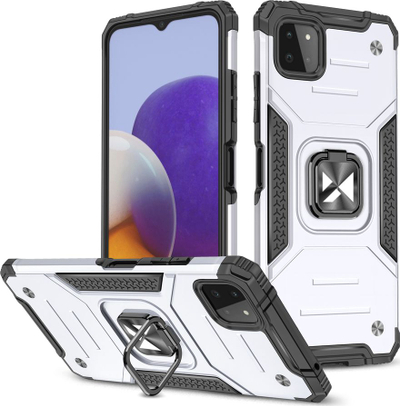 Kapak telefoni Wozinsky Ring Armor, Samsung Galaxy A22 4G, me magnet, argjendtë