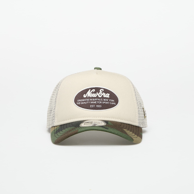 Капа тракер New Era Oval Patch Logo Contrast Peak, беж камуфлажа
