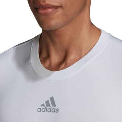 Bluzë termo me mëngë t’gjata adidas TechFit Warm M, kompresion, e bardhë