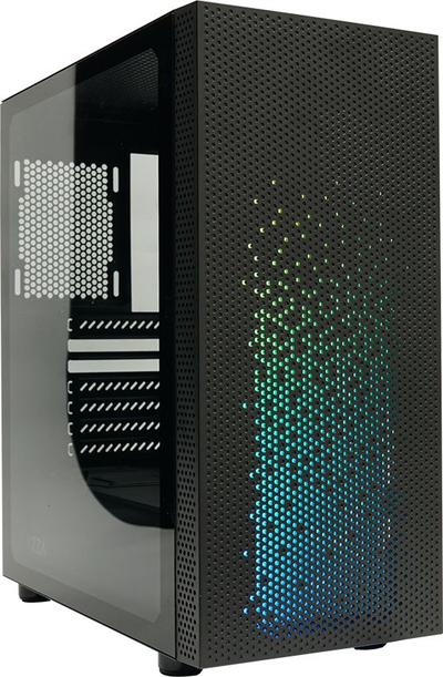 Куќиште за компјутер Azza Celesta 340F CSAZ-340F, ATX, ARGB, црно