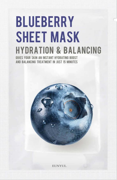 Maskë fytyre Eunyul Blueberry, hidratim, me boronicë, 22ml