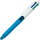 Stilolaps BIC 4 Colours Grip, shkrim shumëngjyrësh, paketë 12 copë, trup blu