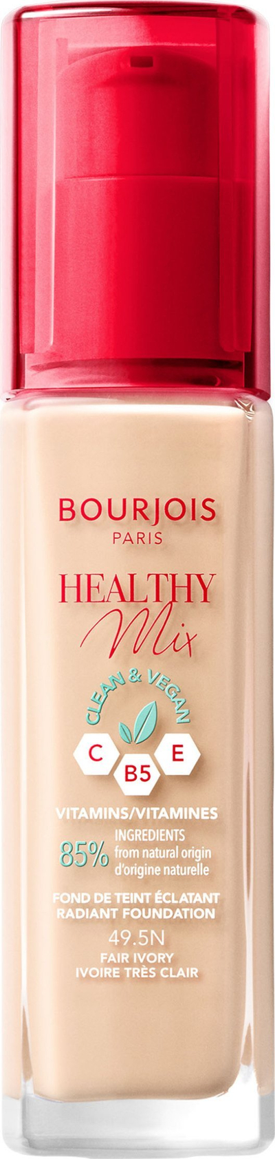 Fondatinë Bourjois Healthy Mix Foundation 50C Rose Ivory, 30ml, për lëkurë të çelët