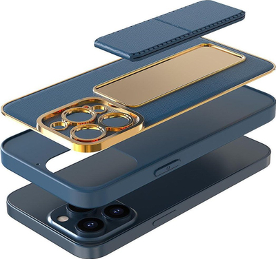 Futrollë Hurtel New Kickstand Case për iPhone 13 Pro, me mbajtëse, silikoni, lejla