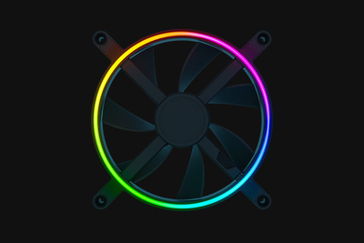 Ventilator për kasë kompjuteri Razer Kunai Chroma, 140 mm, PWM, i zi
