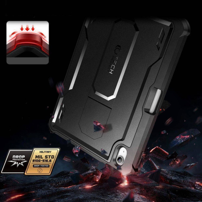 Futrollë tablet Tech-Protect Kevlar Pro për iPad 10.9 2022, me mbrojtje 360°, me stend, e zezë
