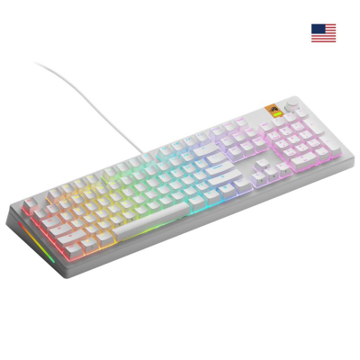 Tastierë gaming Glorious GMMK 3 HE, 100%, English US, e bardhë
