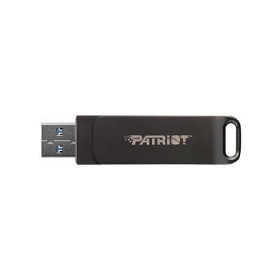 USB Patriot Rage R550, 128GB, me dy porta USB A edhe C, e zezë