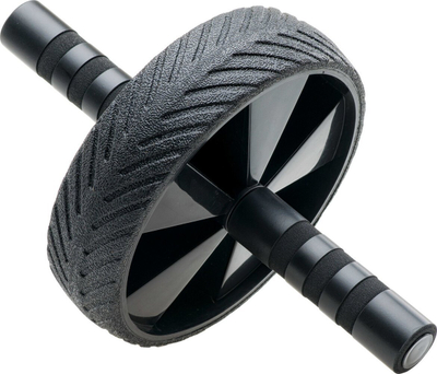 Rrotë ushtrimesh IQ Powerpump Wheel, 29 cm, me skelet çeliku dhe shkumë, ngjyrë e zezë