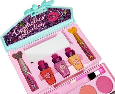 Set lodër kozmetike Leantoys My Beauty Makeup Handbag, me çantë dore, për goca, rozë