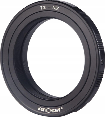 Adapter lente K&amp;F CONCEPT KF06.149, Nikon Ai AiS AF në T2 T-mount, metalik