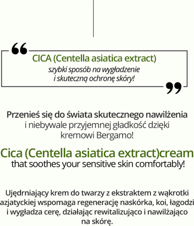 Krem fytyre Bergamo Essential Intensive Cream Cica, kundër rrudhave, 50g