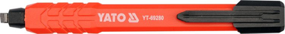 Автоматски молив за дрводелци Јато YT-69280, заменливи графитни мини, пластично тело, црвен
