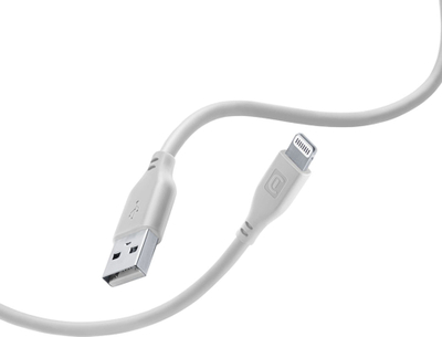 Kабел УСБ А во Лајтнинг Cellularline Soft Cable, 1.2 m, MFi, сива