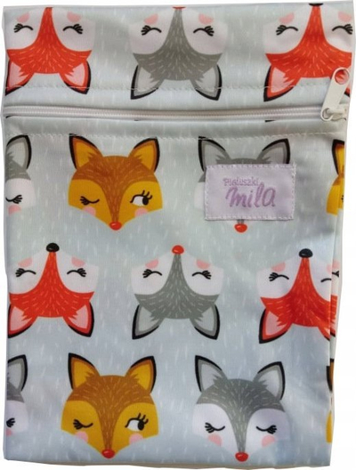 Çantë Simed Mila Little Foxes, për pelena të përdorura, me zinxhir, shumëngjyrëshe