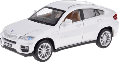 Makine lodër BMW X6, metal, shkallë 1:32, me dritë edhe zë, e bardhë