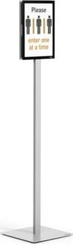 Stativ dyshemeje Durable FLOOR STAND A4 INFO STAND BASIC, formati A4, rrotullues, antracit