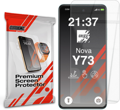 Xham mbrojtës Grizz HybridGlass 9H për Huawei Nova Y73, i tejdukshëm