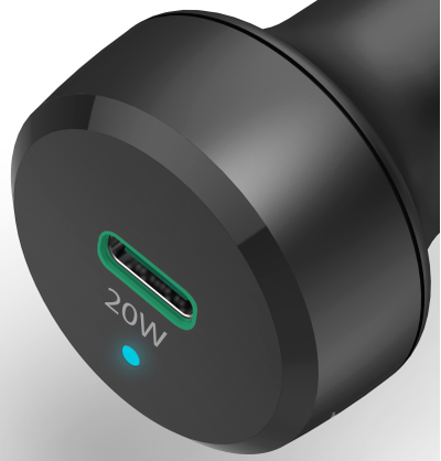 Karikues i shpejtë Hama, për veturë, USB-C/Qualcomm, 20 W, i zi