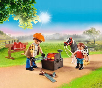 Set lodër Playmobil Country Mobile Farrier 70518, 51 pjesë, me dritë, shumëngjyrësh