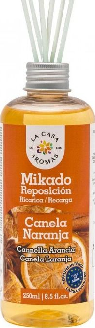 Vaj aromatizues La Casa de los Aromas Mikado Cinnamon Orange, 250ml, zëvendësues për difuzer