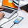 Kabllo USB Baseus CALD000702, USB-A në USB-C, 2 m, 100 W, e bardhë