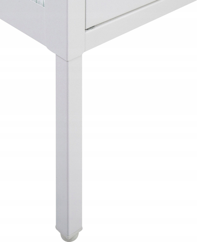 Vitrinë Beliani NASH, metal edhe xham, 90 cm, e bardhë