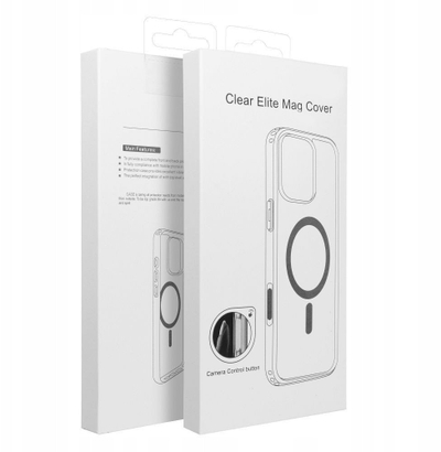 Капак за телефон Niekncy Clear Elite Mag, за iPhone 16, компатибилен со MagSafe, проѕирен