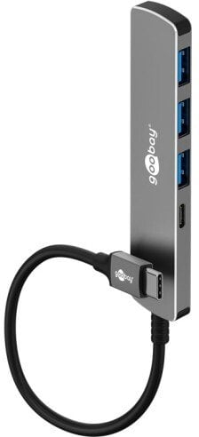 USB hub Goobay 79158, 3x USB 3.2, USB C, gri