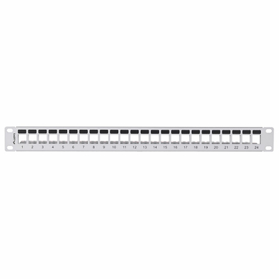 Panel patch Lanberg PPKS-1024-S, 1U 19", 24 porta keystone, gri