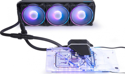 Ftohës me ujë Alphacool Eiswolf 2 AIO, 360 mm, Asus AMD Radeon RX 6800 / 6800XT ROG Strix / Tuf, i bardhë