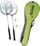 Set badminton Mico Elite, 2 raketa, rrjetë 4 m, jeshil