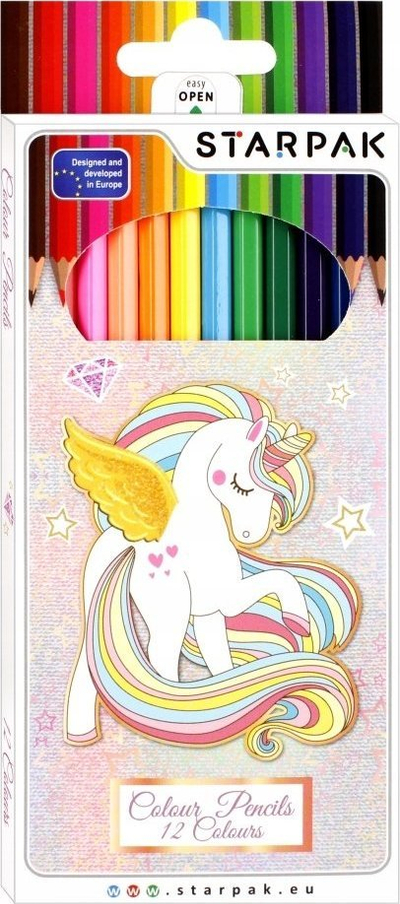 Lapsa me ngjyra Starpak Unicorn 490919, set me 12 ngjyra, shumëngjyrëshe