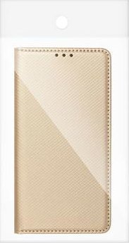 Kuti telefoni Smart Book për Samsung Galaxy S24 Plus, me xhep kartash, ngjyrë ari
