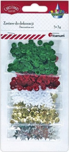 Set xixëllimash për zbukurime Christmas Sequins Mix, 5x3 g, shumëngjyrëshe