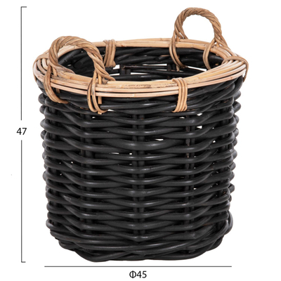 Kosh dyshemeje 2-pjesësh Potts Φ61+Φ45cm (HM4379), zezë