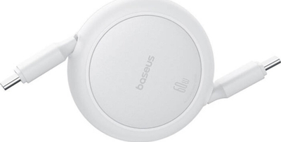 Kabllo karikimi Baseus Free2Draw Mini, Type C në Type C, 100W, 1m, e bardhë