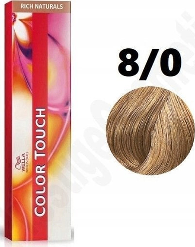 Ngjyrë flokësh Wella Professionals Color Touch 8/0, pa amoniak, gjysmë e përhershme, 60 ml