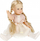 Kukull MEGA CREATIVE Baby So Lovely 499066, 40 cm, flokë bionde, fustan krem