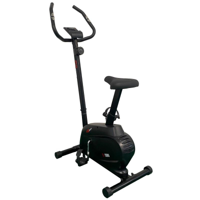Biçikletë stacionare magnetike EB Fit B590, rrotë 4 kg, 8 shkallë rezistence, e zezë